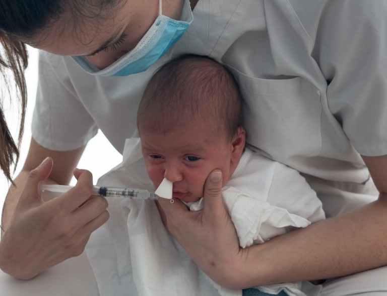 Imagen de artículo sobre lavados nasales en bebés